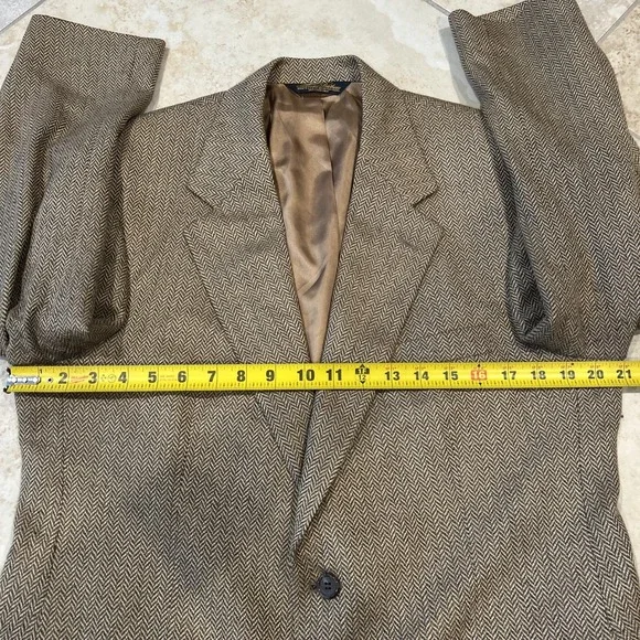 Brooks Brothers Blazer Mens 40S Brown Wool Tweed 2 Button Sports Coat Jacket USA Sport Coats & Blazers